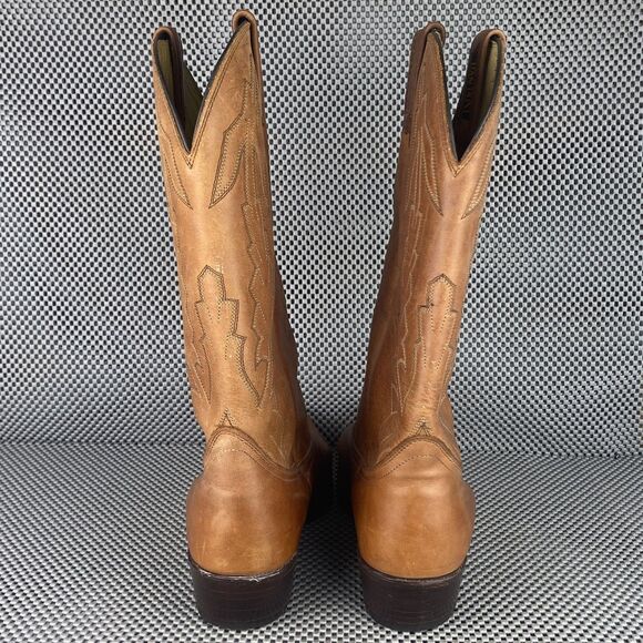 Dan Post Cowboy Boots Mens 9.5 EW Brown Leather Western Embroidered Pull On main image 7